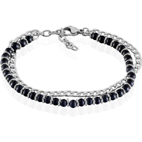 Bracelet Magalos Acier Blanc Onyx - Histoire d'Or - Modalova