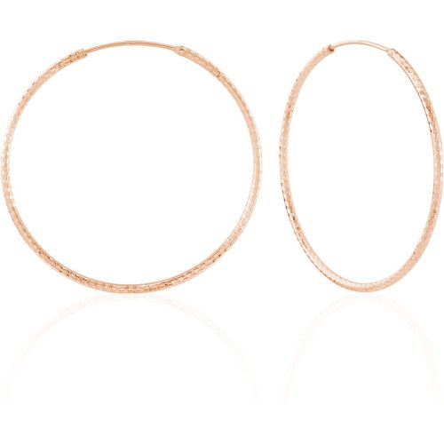 Creoles Argent Rose Agathe - Histoire d'Or - Modalova