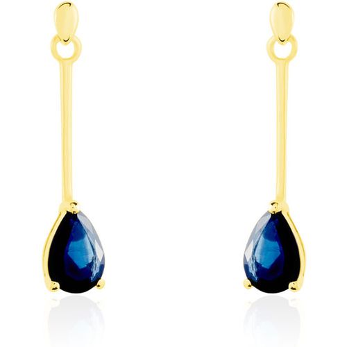 Boucles D'oreilles Pendantes Goutte Or Saphir - Histoire d'Or - Modalova