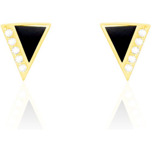 Boucles D'oreilles Puces Seymour Or Oxyde De Zirconium - Histoire d'Or - Modalova