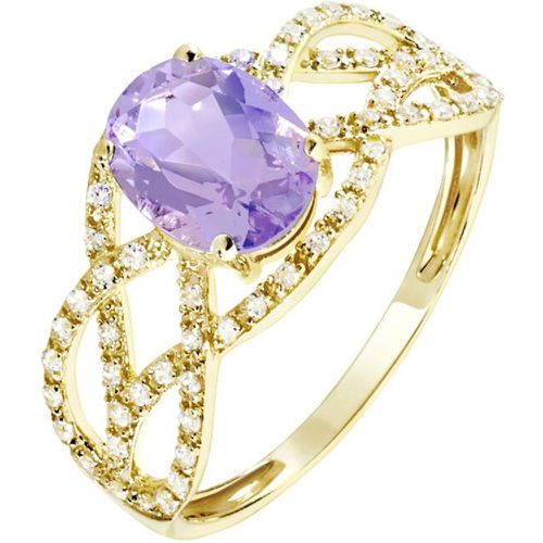 Bague Tina Or Amethyste Et Oxyde De Zirconium - Histoire d'Or - Modalova