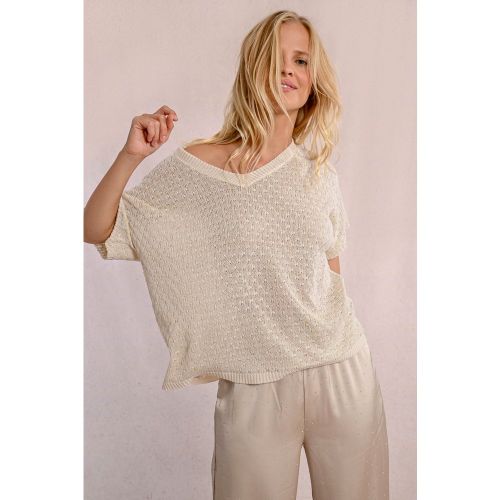 Pull en maille manches courtes - MOLLY BRACKEN - Modalova