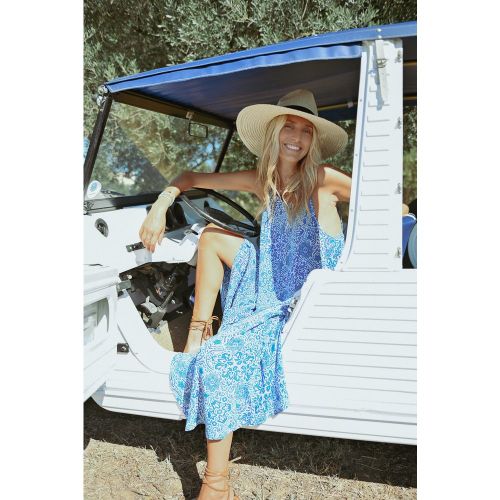 Robe longue imprimée à fines bretelles - MOLLY BRACKEN - Modalova