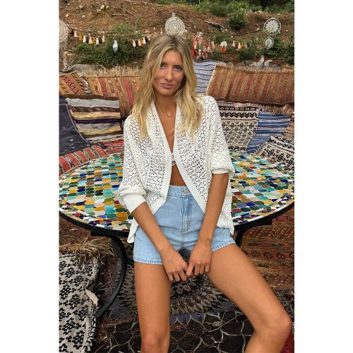 Long cardigan ajouré - MOLLY BRACKEN - Modalova