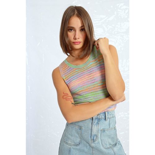 Pull sans manches en maille - LILI SIDONIO - Modalova
