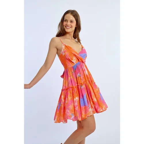 Robe plissée colorée - LILI SIDONIO - Modalova