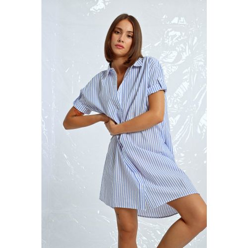 Robe chemise irisée à rayures - LILI SIDONIO - Modalova