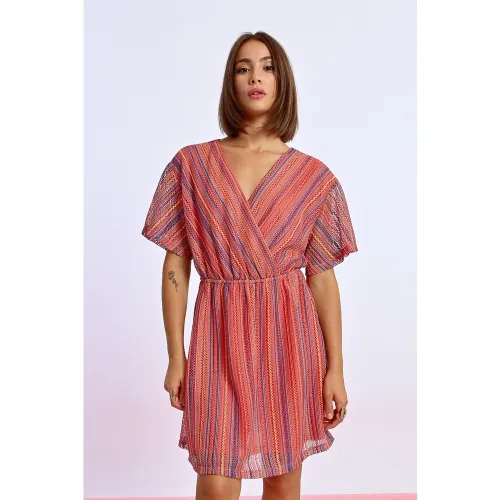 Robe courte rayée - LILI SIDONIO - Modalova