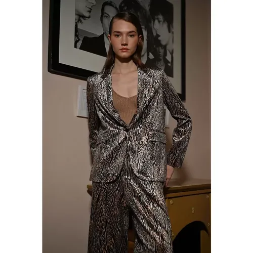 Blazer satiné, imprimé léopard - MOLLY BRACKEN - Modalova