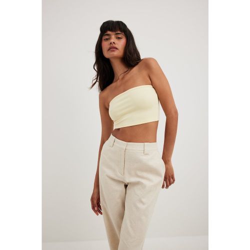 Top bandeau court - Yellow - NA-KD Basic - Modalova