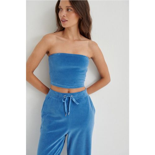 Haut bandeau en velours - Blue - Handpicked x NA-KD - Modalova