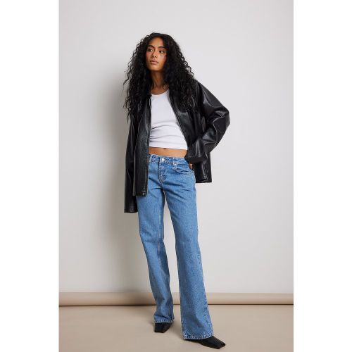Jean droit taille basse - Blue - NA-KD Trend - Modalova