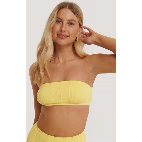 Wide Ribbed Bandeau Top - Yellow - NA-KD Swimwear - Modalova