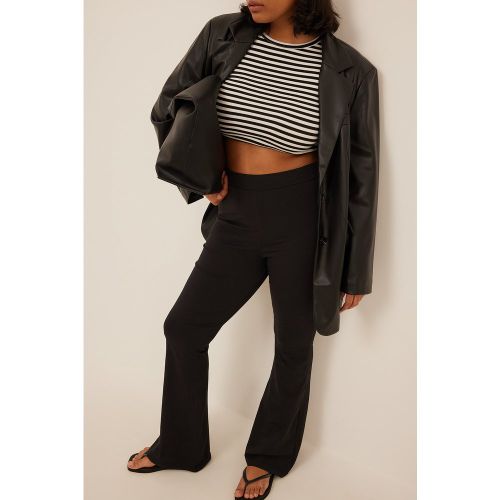 Legging bootcut taille haute - Black - NA-KD Basic - Modalova