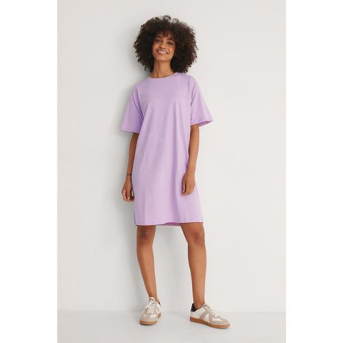 Robe T-shirt carrée biologique - Purple - NA-KD Basic - Modalova