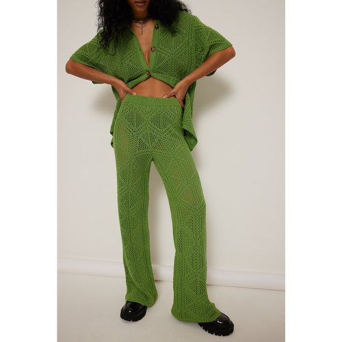 Pantalon en crochet - Green - MRJULLS x NA-KD - Modalova