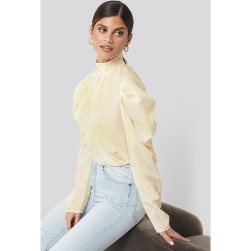 Draped Sleeve Blouse - Yellow - NA-KD Trend - Modalova
