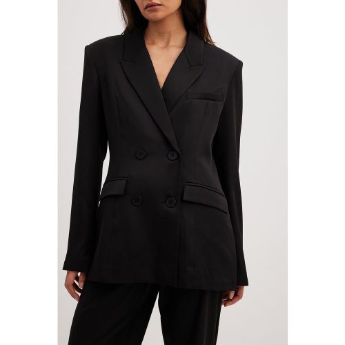 Blazer ajusté à double boutonnage - Black - NA-KD Classic - Modalova