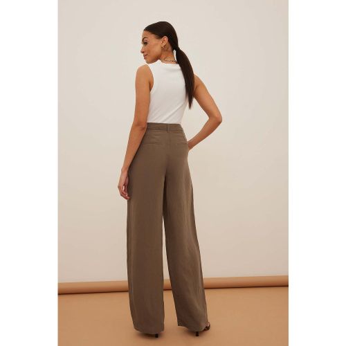 Pantalon de costume - Brown - NA-KD Classic - Modalova