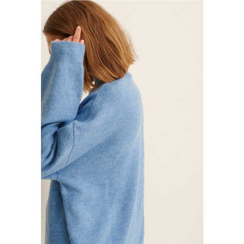 Pull en tricot à col montant - Blue - NA-KD Trend - Modalova