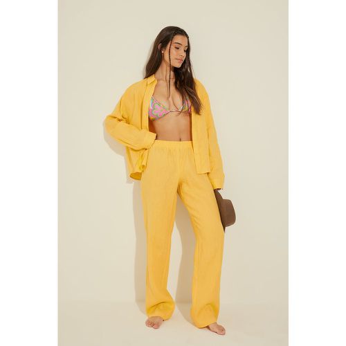 Pantalon en lin - Yellow - Amalie Star x NA-KD - Modalova