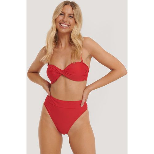 Culotte de bikini taille maxi haute bords dentelle - Red - NA-KD Swimwear - Modalova
