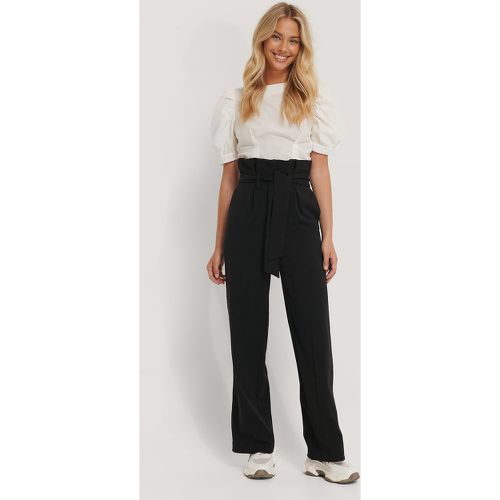 Maxi Paperwaist Suit Pants - Black - NA-KD Trend - Modalova
