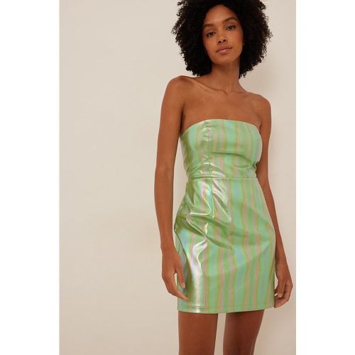 Metallic Colour Mini Dress - Green,Stripe - NA-KD Party - Modalova