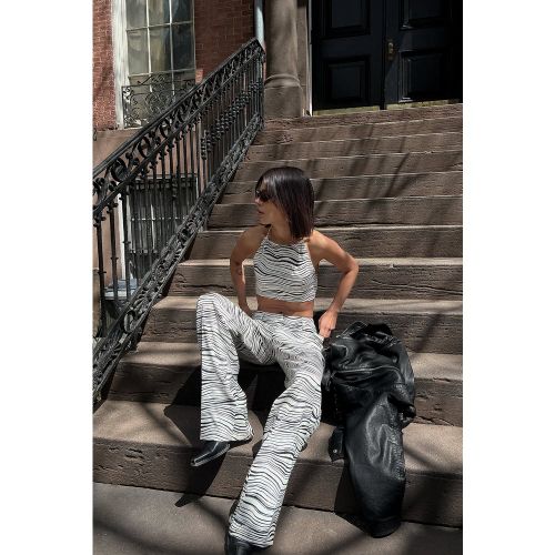 Pantalon de costume taille mi-haute - Multicolor - Jen Ceballos x NA-KD - Modalova