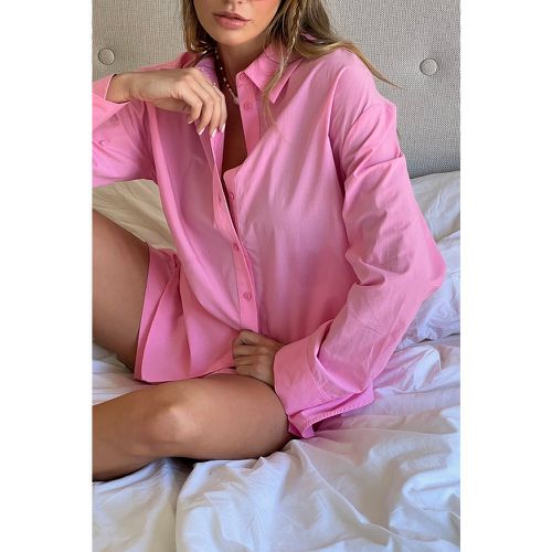 Chemise de pyjama biologique - Pink - NA-KD Lingerie - Modalova
