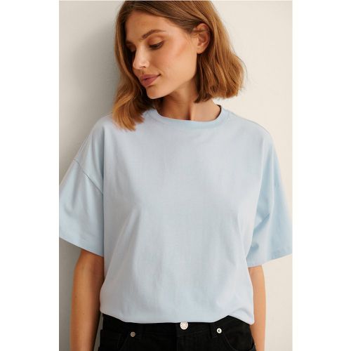T-shirt surdimensionné à manches 3/4 - Blue - NA-KD Basic - Modalova