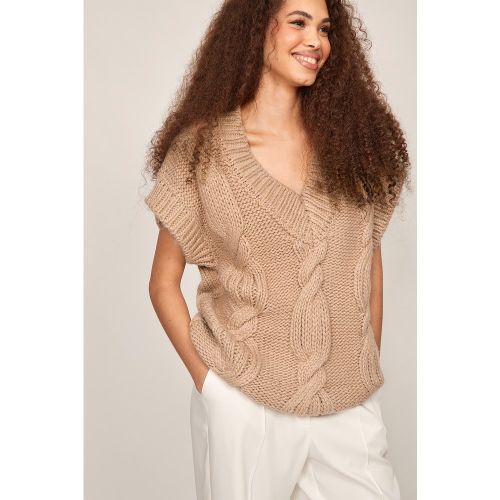 NA-KD Veste en maille - Beige - NA-KD - Modalova