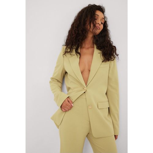 Blazer coupe droite - Green - Anika Teller x NA-KD - Modalova