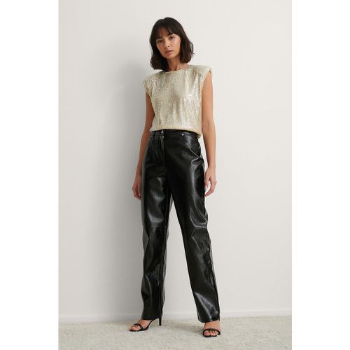 Pantalon Faux Cuir - Black - NA-KD Trend - Modalova