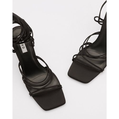 Strappy Satin Heels - Black - NA-KD Shoes - Modalova