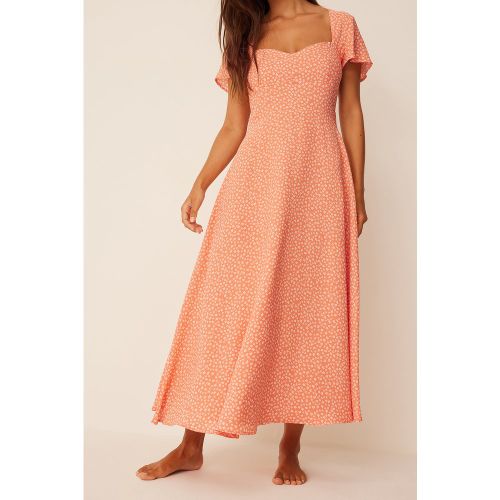 Robe manches courtes - Orange,Flower - Lisa & Lena for NA-KD - Modalova