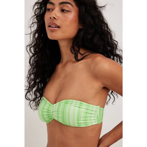Haut de bikini bandeau à rayures - Green,Stripe - Widya Soraya x NA-KD - Modalova