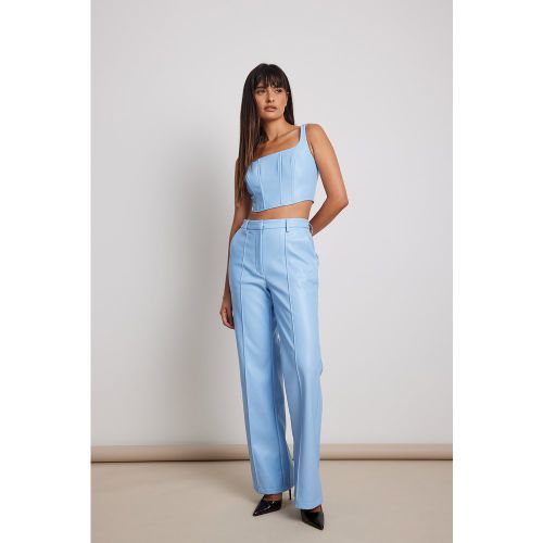 Pantalon ornementé en simili cuir - Blue - Mocean Sisters x NA-KD - Modalova