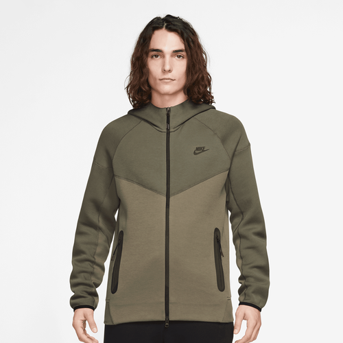 Tech Fleece Full-Zip Windrunner Hoodie, , Apparel, neutral olive/medium olive/black, taille: S - Nike - Modalova