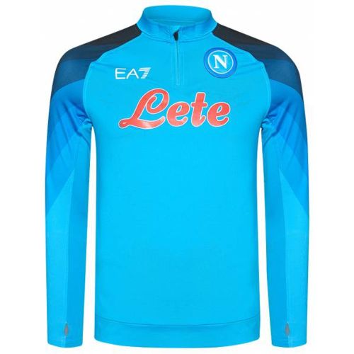 SSC Neapel EA7 1/4 Zip s UEFA Sweat-shirt d'entraînement EASSCN23TU05-AZZURRO - Emporio Armani - Modalova