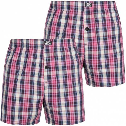 Nantes" s Américain Boxer-short Lot de 2 rose/damier - MONT EMILIAN - Modalova