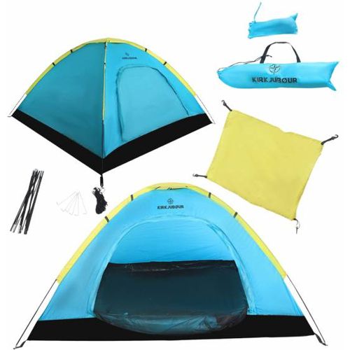 ® "Vindr" Camping 2 personnes Tente turquoise - KIRKJUBØUR - Modalova