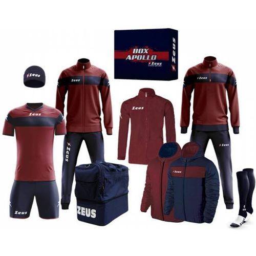 Apollo Ensemble de foot Vêtement d'équipe en coffret 12 pièces Navy Rouge foncé - Zeus - Modalova