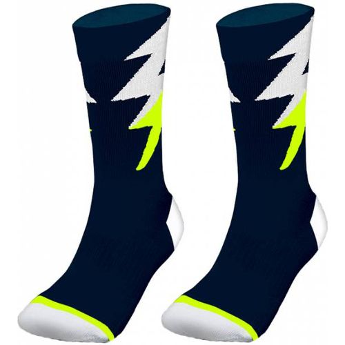 Thunder chaussettes longues spéciales entrainement marine jaune fluo - Zeus - Modalova