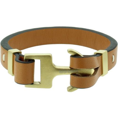 Bracelet 107751 - 18 cm Cuir, Acier inoxydable - Hafen-Klunker - Modalova