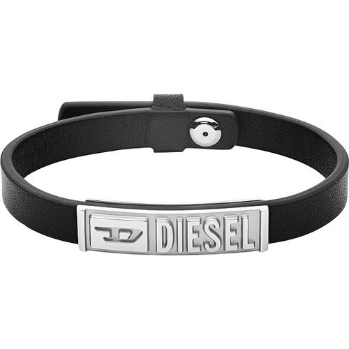 Bracelet DX1226040 Cuir, Acier inoxydable - Diesel - Modalova
