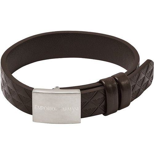 Bracelet EGS3135040 Cuir, Acier inoxydable - Emporio Armani - Modalova