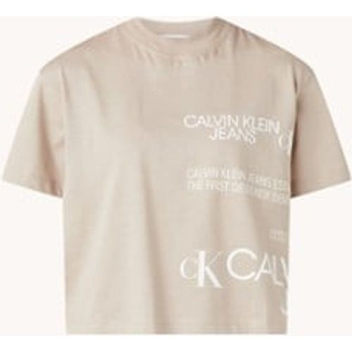 T-shirt court avec imprimé logo - Calvin Klein - Modalova