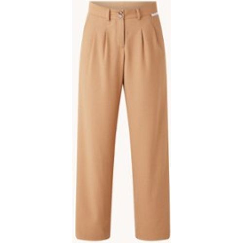 Pantalon taille haute coupe large en flanelle avec plis - Penn & Ink - Modalova