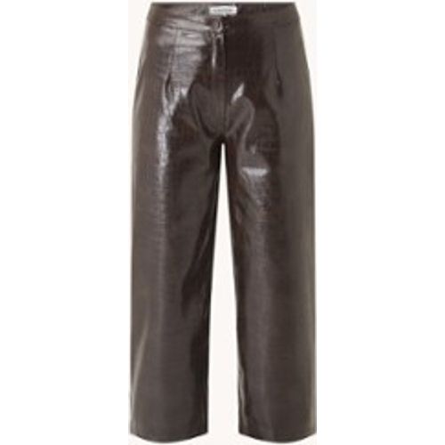 Pantalon court taille haute coupe ample Melly en simili cuir - EDITED - Modalova